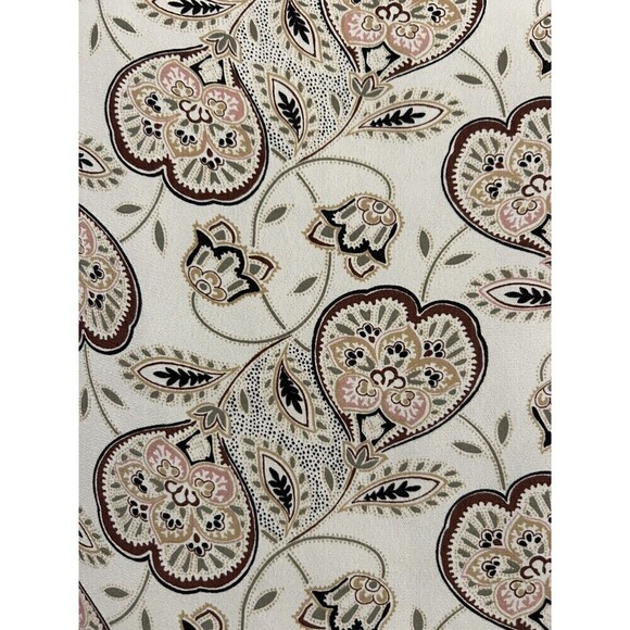 LOFT Floral Blouson Long Sleeve Blouse Top Pink Cream Square Neck Size Small - Picture 14 of 15